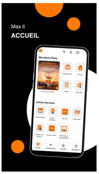 1 - Orange Money sur Max it - Page Accueil